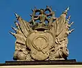 Nałęcz coat of arms of Kazimierz Raczyński, detail of Guardhouse in Poznań