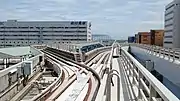 Spur line to the Port Island Line's rail yard