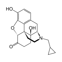 Chemical structure of Naltrexone.