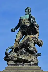 Pour le drapeau, top group of the Monument to the dead of the 1870 war (1897), Nantes.