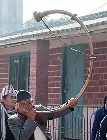 Nepal. Narsinga being played for a wedding.