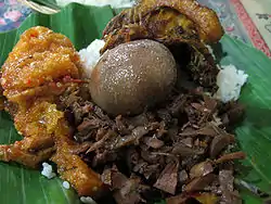 Nasi Gudeg, mostly found in Yogyakarta and Surakarta