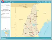 Image 3Map of New Hampshire, with roads, rivers, and major cities (from New Hampshire)