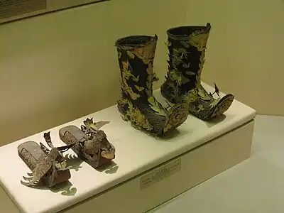 Mandarin boots and shoes. Gilded metal, Nguyễn dynasty, 19th-early 20th century