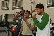 Performing at a school in Ramallah, 2007