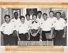 Sailors serving aboard Naval Hospital Cherry Point photographed August 16, 1979.