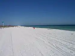 Navarre Beach on a sunny day