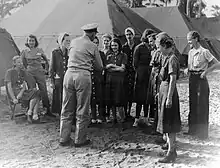 Chief Nurse Laura Cobb and Dorothy Still Danner among other Navy Nurse POWs after their release