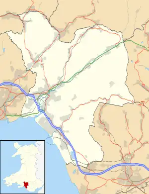 Caerhendy transmitting station is located in Neath Port Talbot