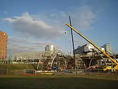 Construction of the platform on the Hemboog chord, December 2008