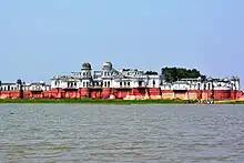 The Full View of NeerMahal from Rudrasagar Lake.