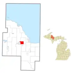 Location within Marquette County