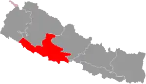 Location of Lumbini Province