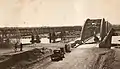 View of the road bridge and the railway bridge