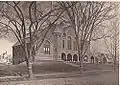 Photograph of the newly constructed Nevins Memorial Library in 1883