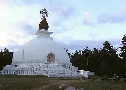 The New England Peace Pagoda in Leverett, Massachusetts USA