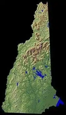 Image 21Shaded relief map of New Hampshire (from New Hampshire)