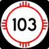 State Road 103 marker