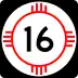 State Road 16 marker