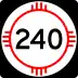 State Road 240 marker