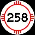 State Road 258 marker