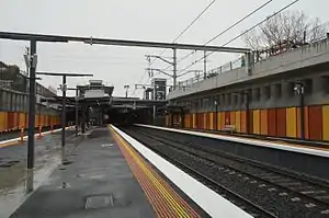 Northbound view from Ormond platforms 1&2 facing towards platform 3