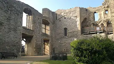 Inside the north west corner of the castle & location of Ranger's Office.