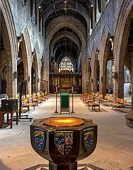 A view of the nave looking down towards the East Window.