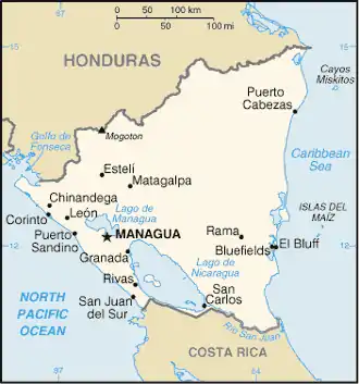 Map of Nicaragua