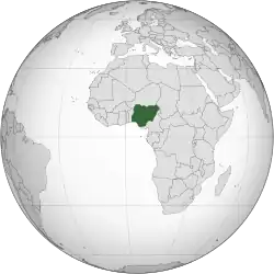 Nigeria (Orthographic projection)