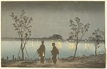 Night on the Sumida River – Kobayashi Kiyochika, 1881