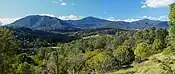 The Nightcap Range in NSW, Australia, distant view from south-west