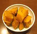 Nimono of kabocha, part of Japanese cuisine