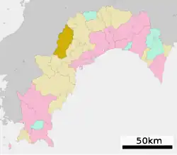 Location of Niyodogawa