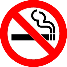 An internationally recognizable "No Smoking sign"