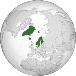 Map of the Nordic countries