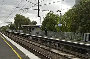 Southbound view from North Richmond platform 2 facing towards platform 1