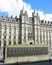 North Western Hotel Liverpool with the Cenotaph in front.