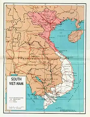 North and South Vietnam from 1954 to 1975.