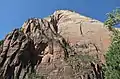 Looking up at North Face from Emerald Pools trail