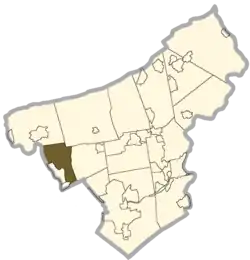 Location of Allen Township in Northampton County, Pennsylvania