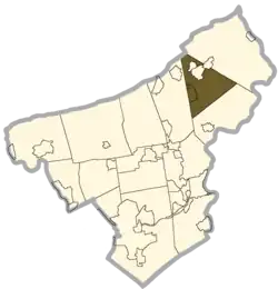 Location of Washington Township in Northampton County, Pennsylvania