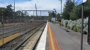 Northbound view at Hurstbridge platform 1