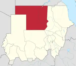 Location in Sudan.