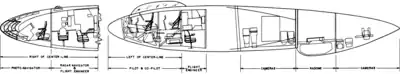 cross section drawing of the Northrop YB-35B