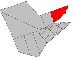 Location within Northumberland County, New Brunswick