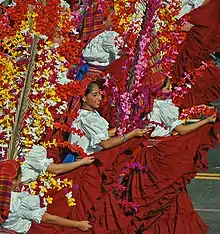 Image 29Indigenous Pipil women dancing in the traditional Procession of Palms in Panchimalco, El Salvador (from Indigenous peoples of the Americas)