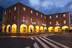 San Pietro al Tanagro's town hall and Square.