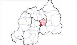 Shown within Kigali Province and Rwanda