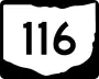 State Route 116 marker